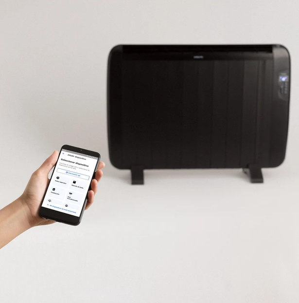 Create - WARM SLIM 1500W – Black Electric Convector Heater with WiFi